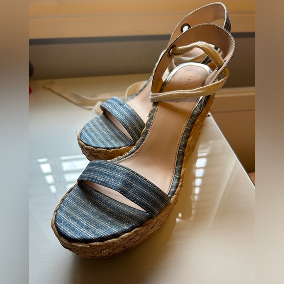 Zara Woman Platform Wedge Sandals 40 - Picture 3 of 12